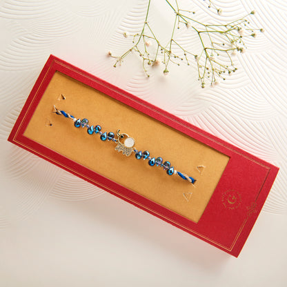 Trendy Mother of Pearl & CZ Elephant Rakhi