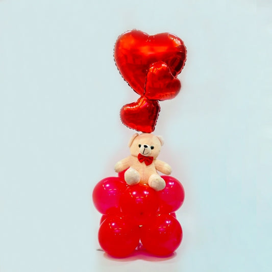 Valentine Cuddle Balloon Arrangement - The Gift Studio