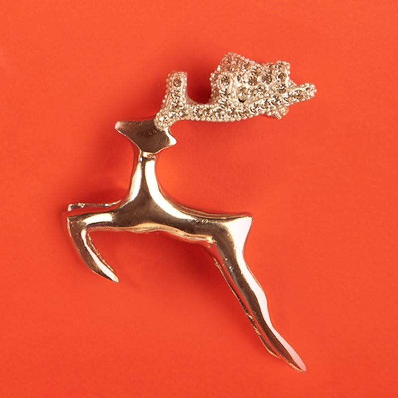 Xmas Reindeer with Diamonds & Tlight holder