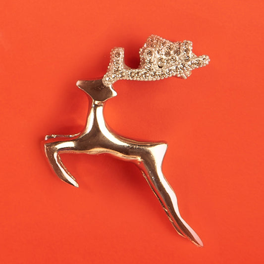 Xmas Reindeer with Diamonds & Tlight holder - The Gift Studio