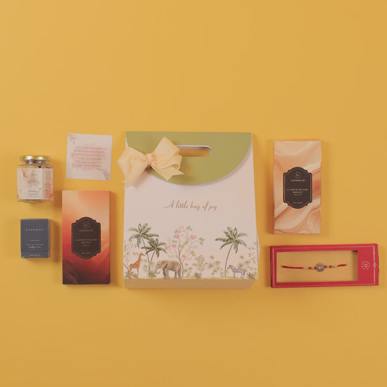 Unboxing video of rakhi snack hamper 