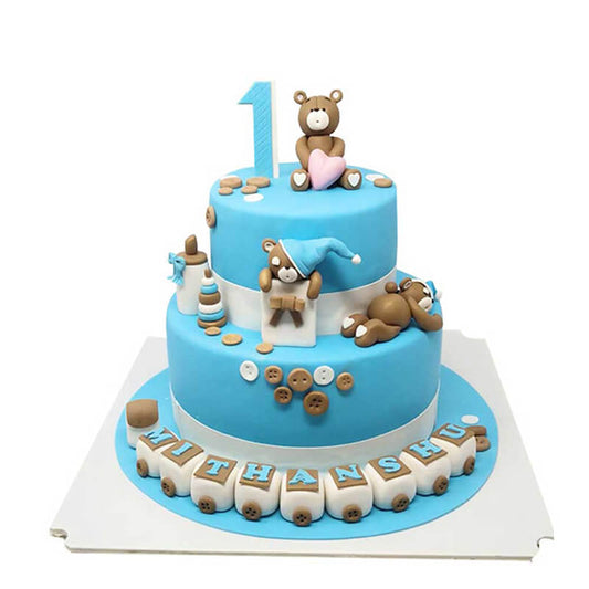 2 Tier Teddy Cake