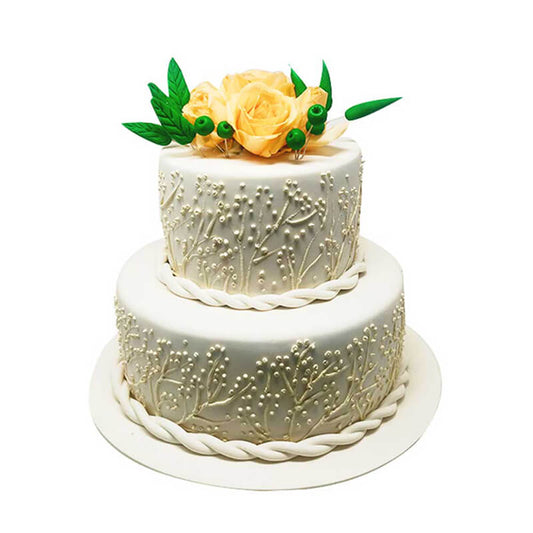 2 Tier Flower Cake
