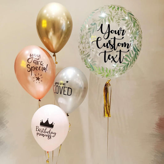 Customizable Inflated Balloon Set for Her